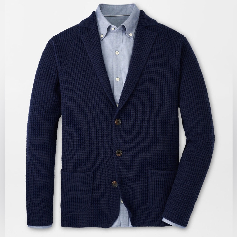 New w Tags - Peter Millar Birch Sweater Blazer-Navy - XL - MSRP $395